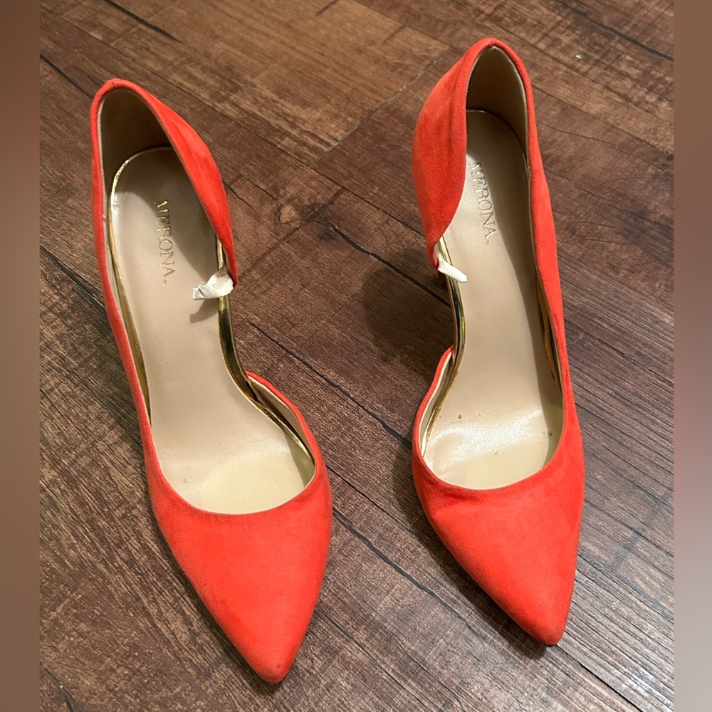 Orange heels size 7.5